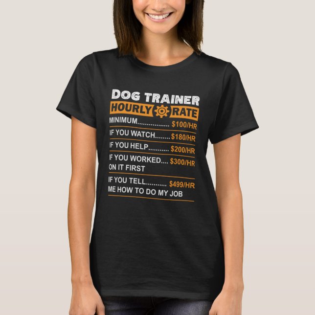Camiseta Taller de Perro Tasa de Horas Tasas de Trabajo Sar (Anverso)