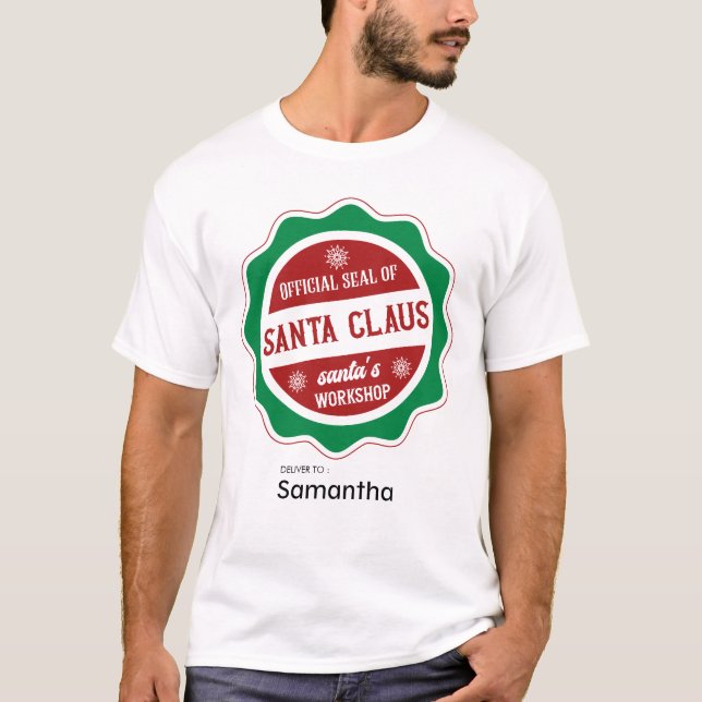 Camiseta Taller de Santa Claus divertido (Anverso)