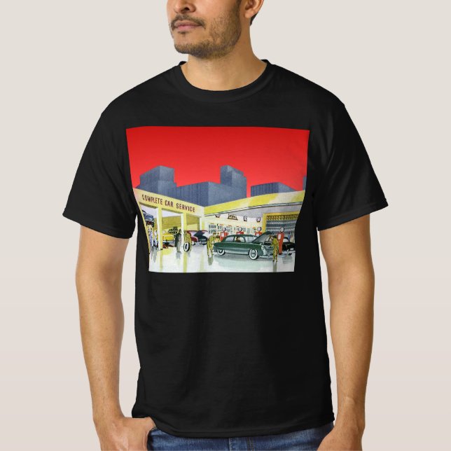 Camiseta Taller de Servicio Completo de Mecánica de Autos A (Anverso)