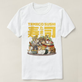 Camiseta Taller de Sushi de Tamago para gatos caprichosos