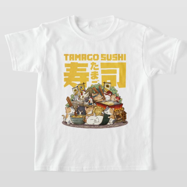 Camiseta Taller de Sushi de Tamago para gatos caprichosos (Distribución)