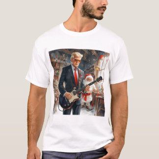 Camiseta Taller de Trump Jugando Guitarra Eléctrica SANTA C