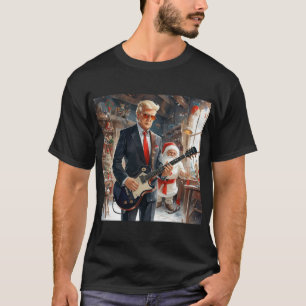 Camiseta Taller de Trump Jugando Guitarra Eléctrica SANTA C
