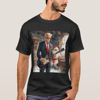 Camiseta Taller de Trump Jugando Guitarra Eléctrica SANTA C