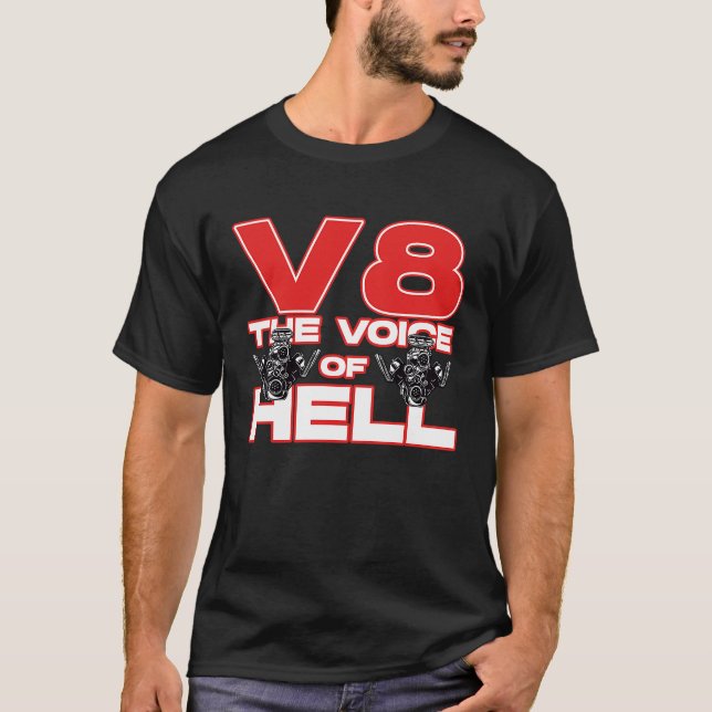 Camiseta Taller del Cilindro de Ajuste de Coches V8 La voz  (Anverso)