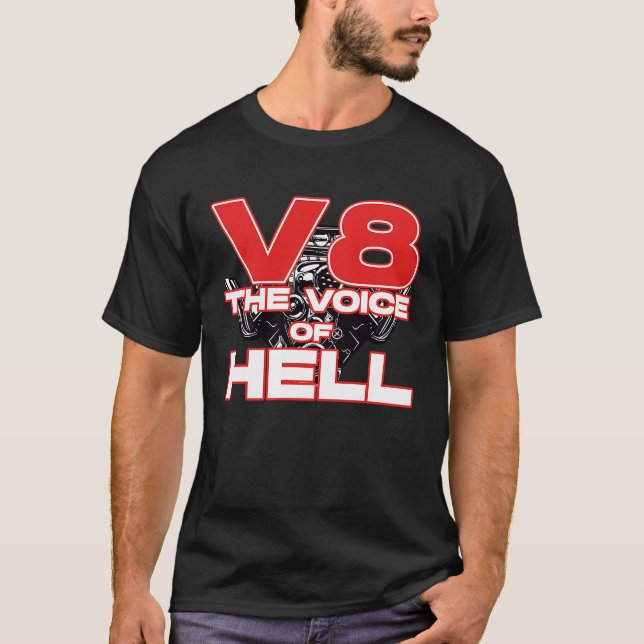 Camiseta Taller del Cilindro de Ajuste de Coches V8 La voz  (Anverso)