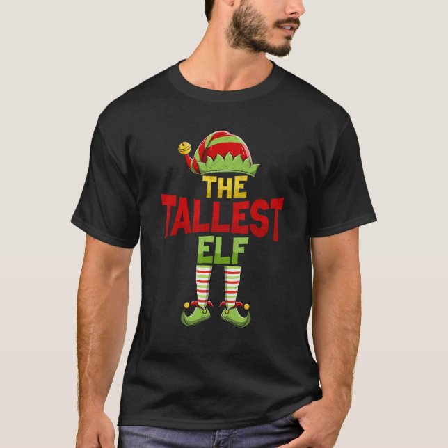 Camiseta Tallest ELF Family Matching Group Christmas Pajama (Anverso)