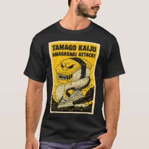 Camiseta Tamago Kaiju Amagasaki Ataque Monstruo Retro Sushi