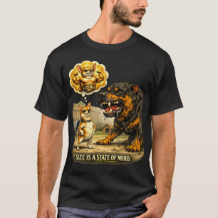 Camiseta Tamaño Chihuahua Es Un Estado Mental Perro Diverti