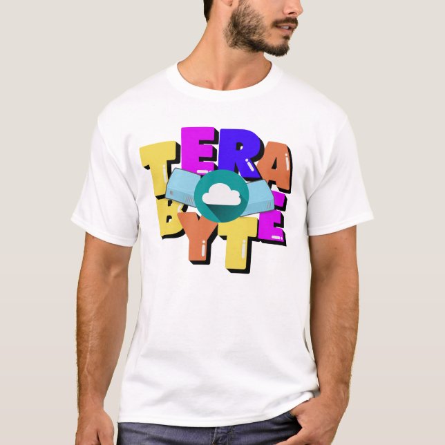 Camiseta Tamaño de almacenamiento de datos en Terabyte  (Anverso)