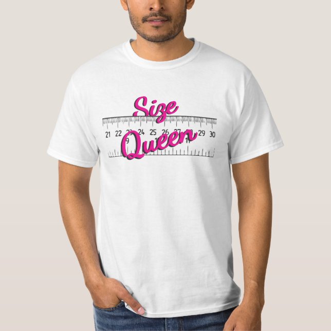 Camiseta Tamaño de cinta Queen medida T-Shirt (Anverso)