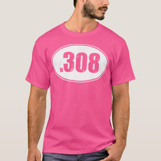 Camiseta Tamaño de la bala del rifle de pistola 308