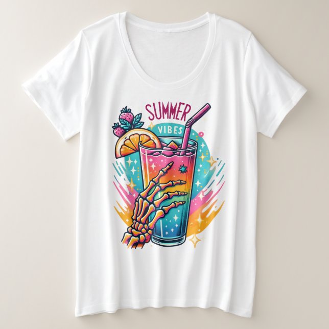 Camiseta tamaño más (Anverso del diseño)