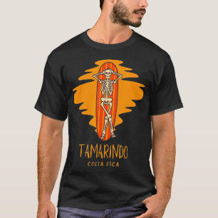 Camiseta Tamarindo Costa Rica Surfing Skeleton