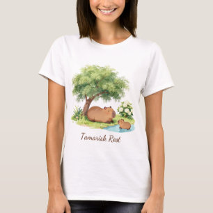 Camiseta Tamarisk Rest Capybara Botánica Biblia –
