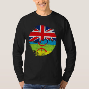 Camiseta Tamazight vintage con raíces de la bandera británi