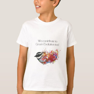 Camiseta  También contribuimos a la evolución verde.