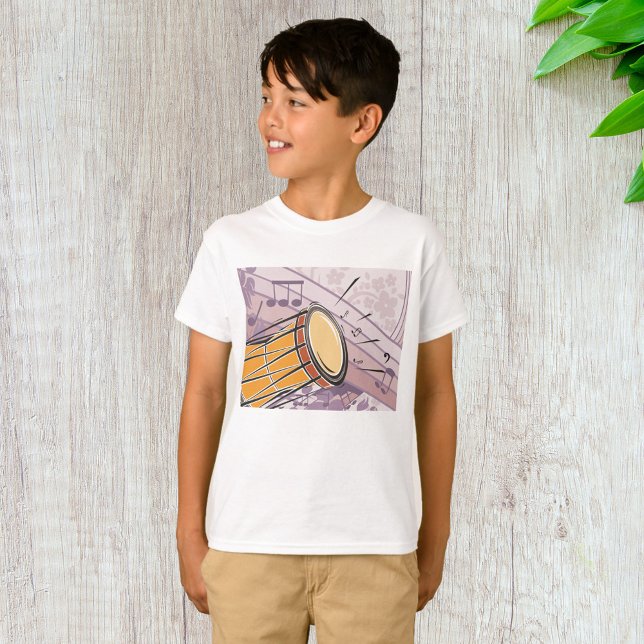 Camiseta Tambor Bongo Tradicional Con Notas Musicales (Subido por el creador)