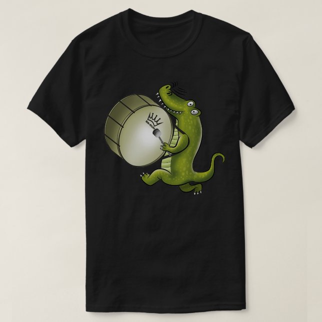 Camiseta Tambor de canto de banda de marcha de cocodrilos (Diseño del anverso)