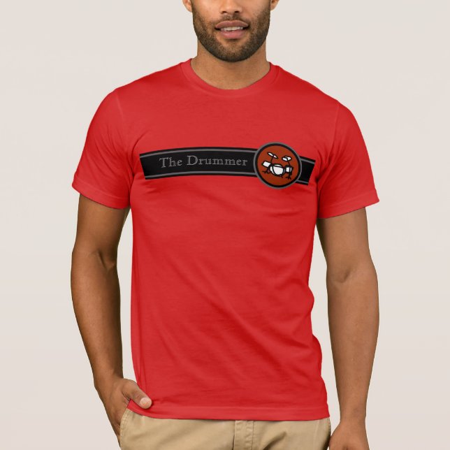 Camiseta tambor de estilo. música (Anverso)