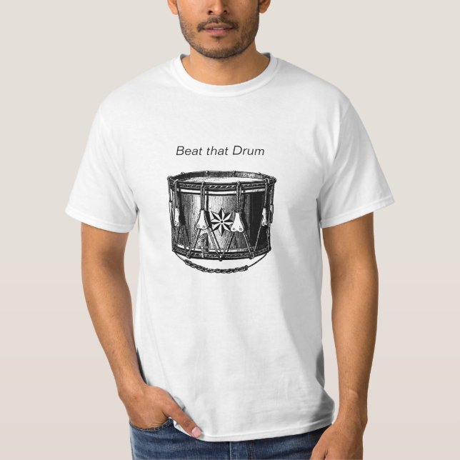 Camiseta Tambor de la banda - batería de la percusión (Anverso)