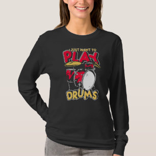 Camiseta Tambor de percusión de juego de tambores Músico de