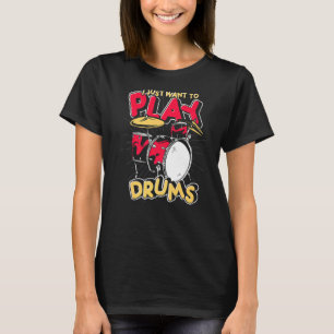 Camiseta Tambor de percusión de juego de tambores Músico de