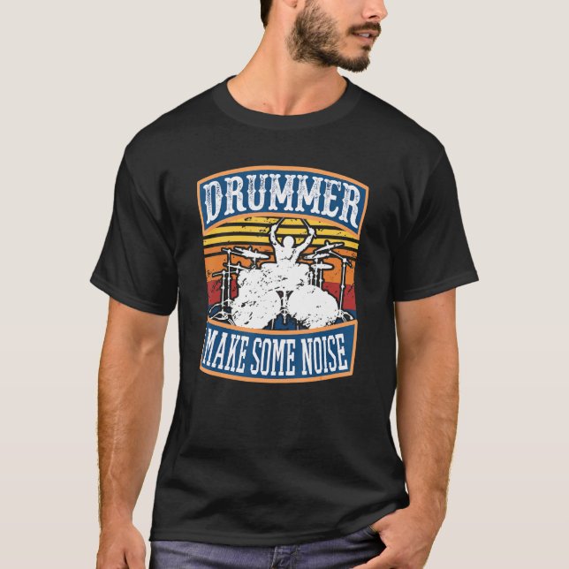 Camiseta Tambor de percusión de rollo de percusión de ruido (Anverso)