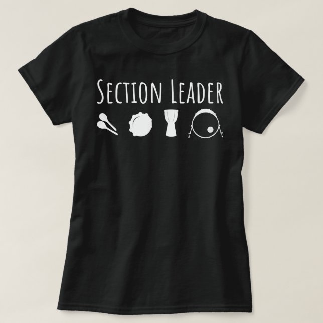 Camiseta Tambor de tambor de línea de tambor para el líder  (Diseño del anverso)