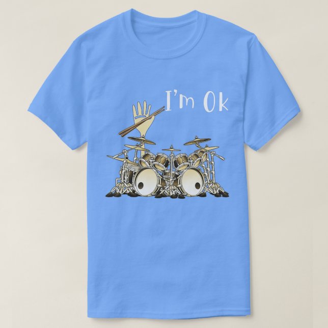 Camiseta Tambor De Tambor Musical Im Ok Drummer Hand Drum S (Diseño del anverso)