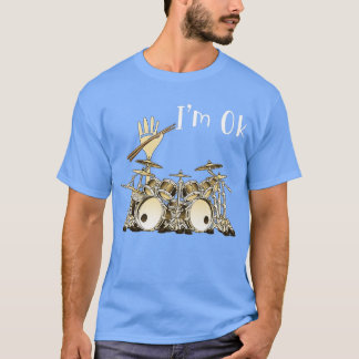 Camiseta Tambor De Tambor Musical Im Ok Drummer Hand Drum S