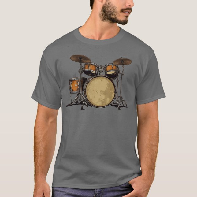 Camiseta Tambor de tambor ventilado Tambor de músicaInstrum (Anverso)