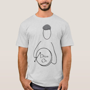 Camiseta Tambor en la línea arte del hombre
