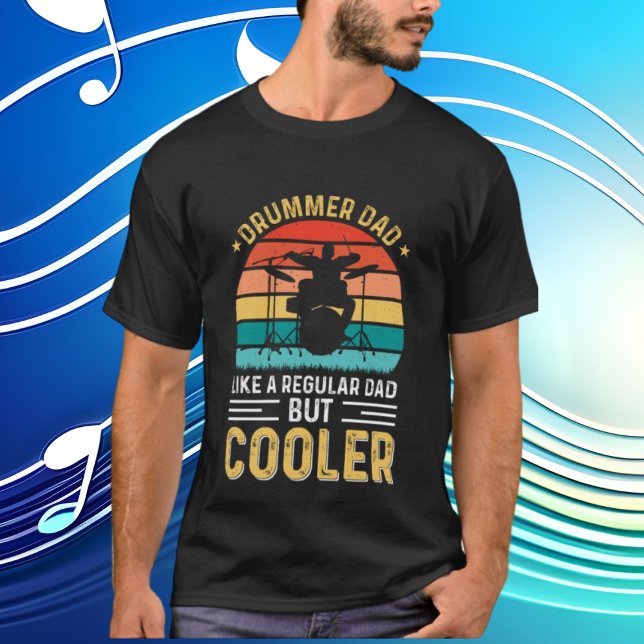 Camiseta tambor fresco Arte de palabras de papá (Subido por el creador)