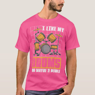 Camiseta Tambor Funny Drummer Musical Instrumento Percussi