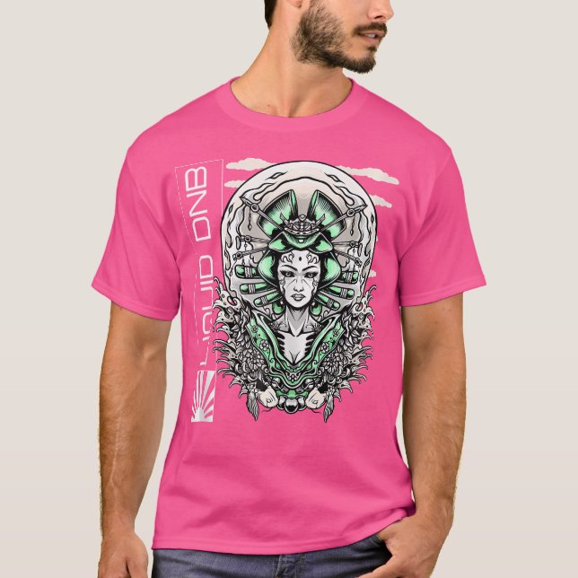Camiseta Tambor Líquido Y Cueva Dnb De La Jungla De Bass (Anverso)