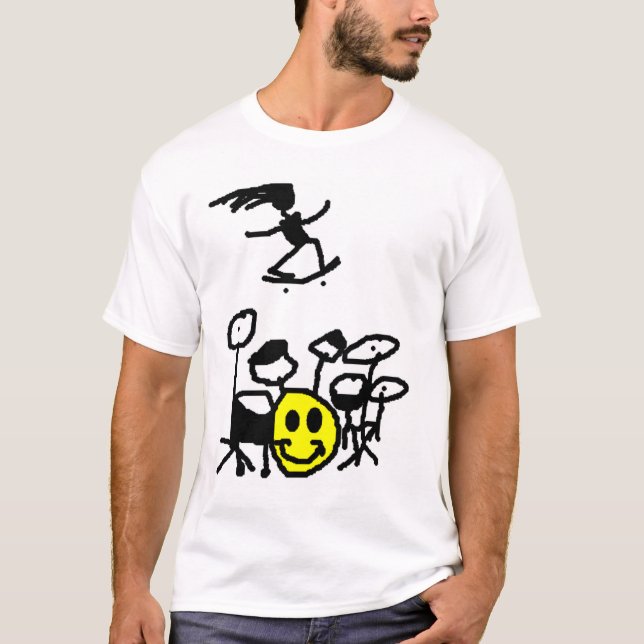 Camiseta Tambor, patín, sonrisa (Anverso)