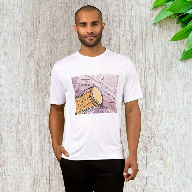 Camiseta Tambor tradicional de Bongo con notas musicales (Subido por el creador)