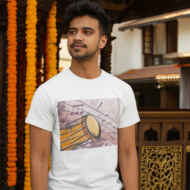 Camiseta Tambor tradicional de Bongo con notas musicales (Subido por el creador)