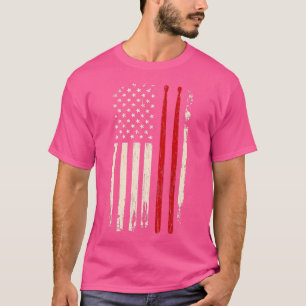 Camiseta Tambor vintage golpea a tambor divertido de bander