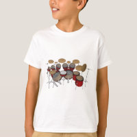 Tambores: Batería roja: modelo 3D: