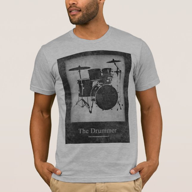 Camiseta tambores blancos y negros geniales (Anverso)