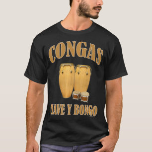 Camiseta Tambores Conga y tambores bongo percusión Premium