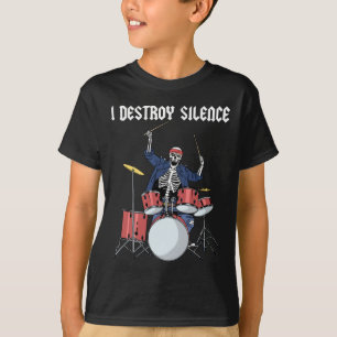 Camiseta Tambores de banda de música rock de tambor destruy