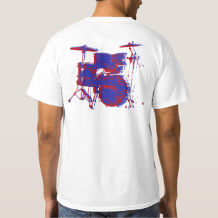 Camiseta tambores de color rojo blanco