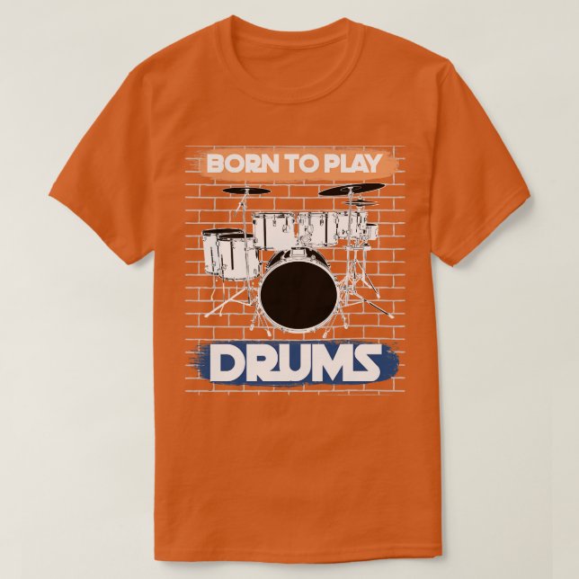 Camiseta Tambores de instrumentos musicales de tambor con j (Diseño del anverso)