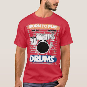 Camiseta Tambores de instrumentos musicales de tambor con j