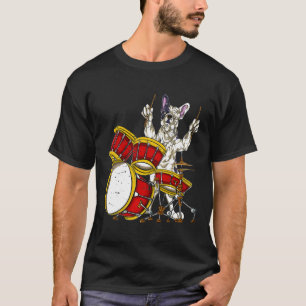 Camiseta Tambores de música de perro de percusión de tambor