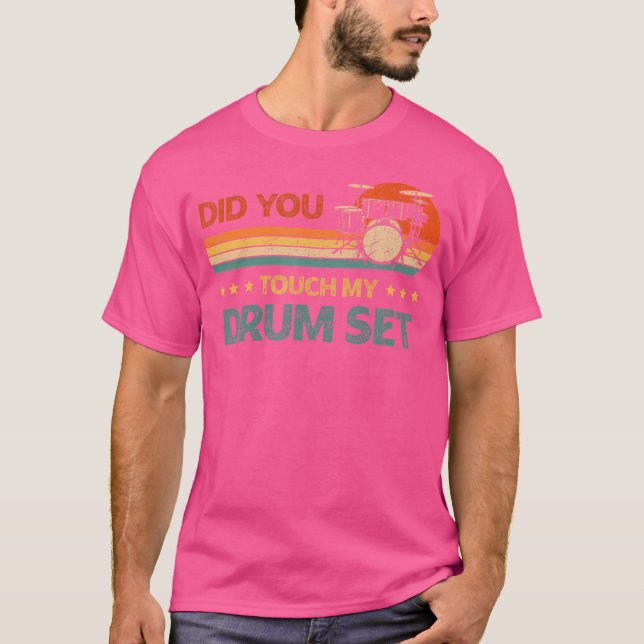 Camiseta Tambores de percusión de tambor ventilado que toca (Anverso)