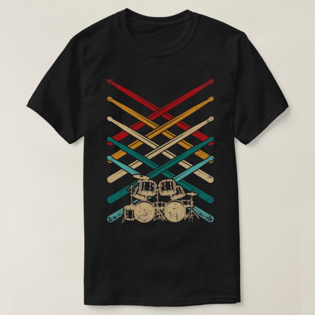 Camiseta Tambores de percusión de tambores de juego (Diseño del anverso)